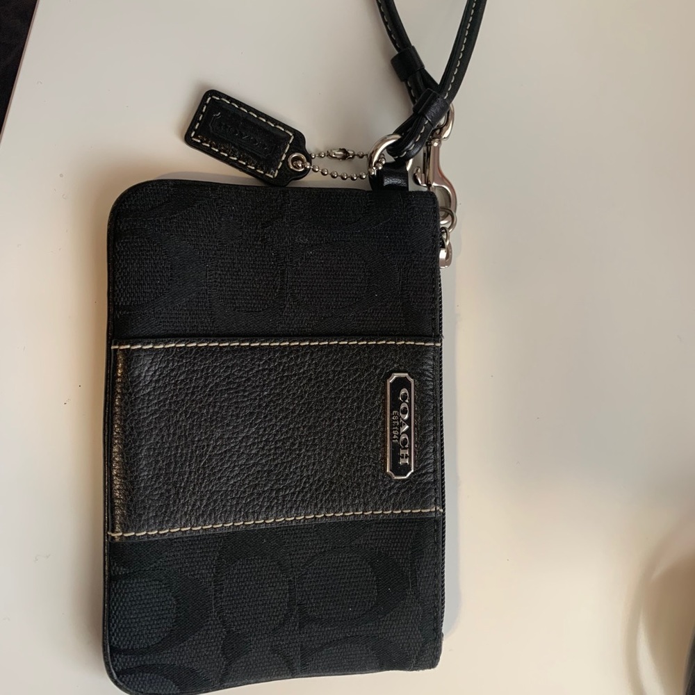 Black Coach Wristlet